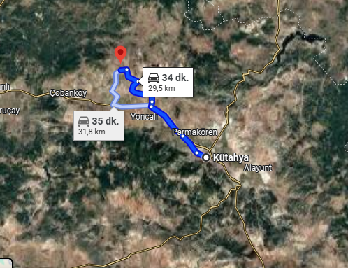 KÜTAHYA MERKEZ KÜKÜRT  KÖYÜNDE 1.442  M²  TARLAMIZ SATILIKTIR - KÜTAHYA MERKEZ fotoğraf 3